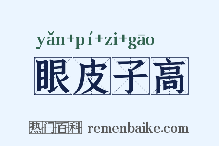 眼皮子高是什么意思的图片
